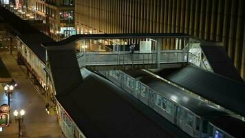 chicago trein. openbaar vervoer in de stad van Chicago. Illinois, Verenigde staten van Amerika. video