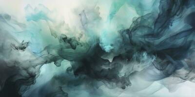 Photo illustrator background wave watercolor blue pastel color generate ai