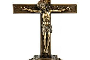 vector vintage gold elegant religious cross template, generate ai photo