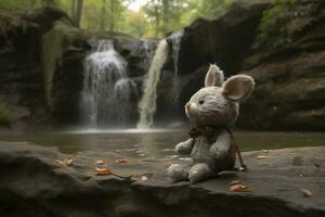 doll in to drak forest, generate ai photo