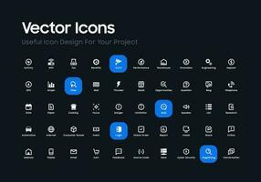 Simple and Cool User Interface Icon Set Collection For Various Design Needs. vector