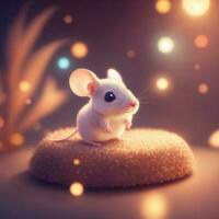 Very detailed cute mouse. Generate Ai. photo