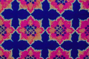 A beautiful textile pattern. Textile Symphony. A Journey of Fabric. photo