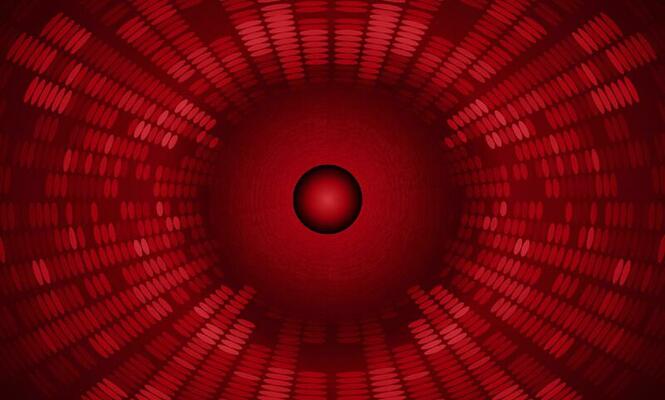 Modern Holographic Globe on Technology Background