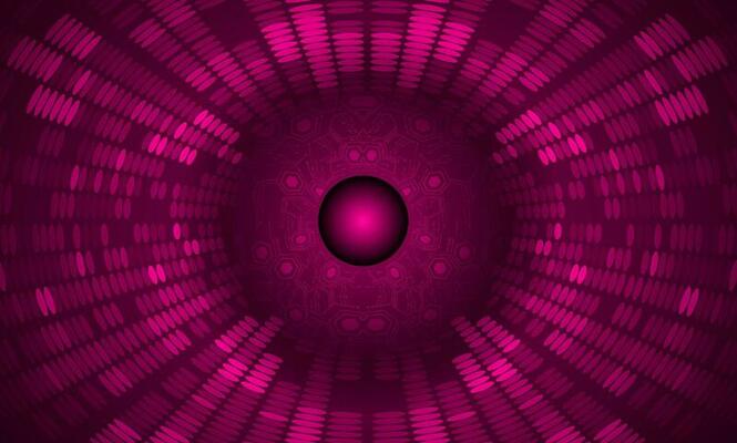 Modern Holographic Globe on Technology Background