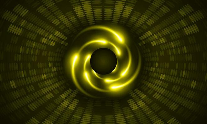 Modern Holographic Globe on Technology Background
