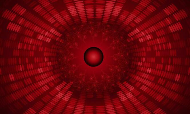 Modern Holographic Globe on Technology Background