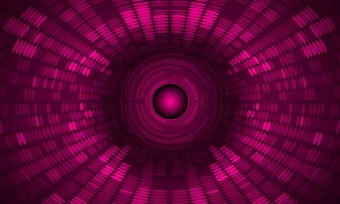 Modern Holographic Globe on Technology Background