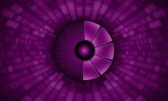 Modern Holographic Eye on Technology Background vector