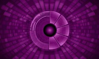 Modern Holographic Eye on Technology Background vector