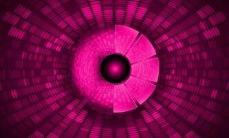 Modern Holographic Eye on Technology Background vector