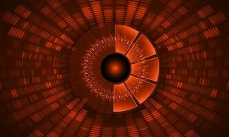 Modern Holographic Eye on Technology Background vector