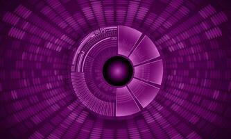 Modern Holographic Eye on Technology Background vector