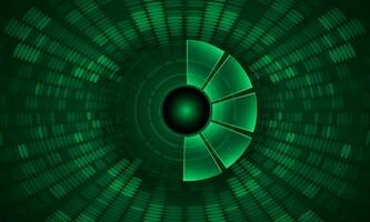 Modern Holographic Eye on Technology Background vector