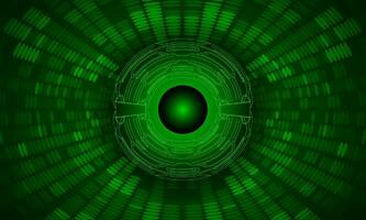 Modern Holographic Eye on Technology Background vector