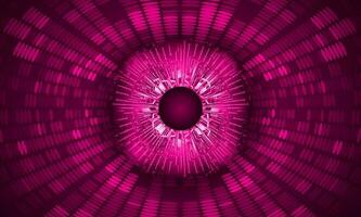 Modern Holographic Eye on Technology Background vector
