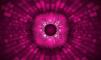 Modern Holographic Eye on Technology Background vector