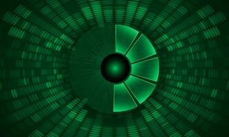 Modern Holographic Eye on Technology Background vector