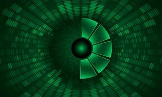 Modern Holographic Eye on Technology Background vector