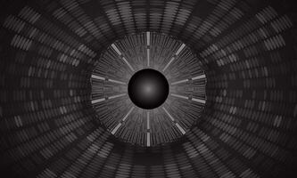 Modern Holographic Eye on Technology Background vector