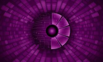 Modern Holographic Eye on Technology Background vector