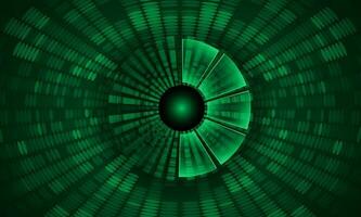 Modern Holographic Eye on Technology Background vector