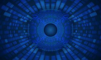 Modern Holographic Eye on Technology Background vector