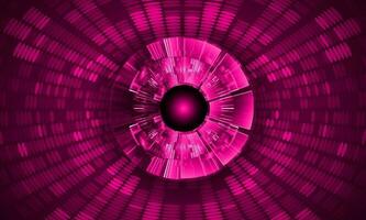 Modern Holographic Eye on Technology Background vector