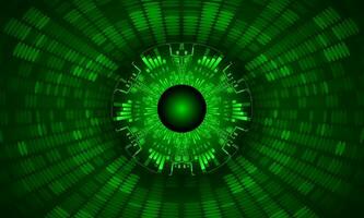 Modern Holographic Eye on Technology Background vector