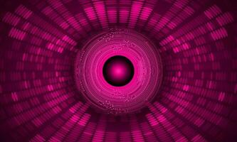 Modern Holographic Eye on Technology Background vector