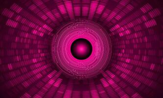 Modern Holographic Eye on Technology Background vector