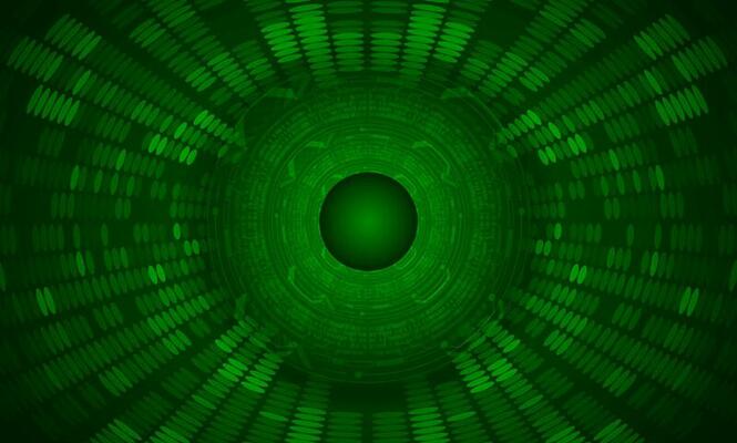 Modern Holographic Eye on Technology Background