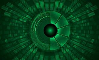 Modern Holographic Eye on Technology Background vector