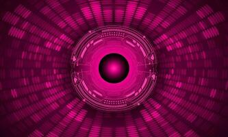 Modern Holographic Eye on Technology Background vector