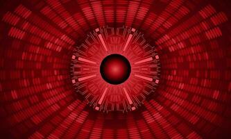 Modern Holographic Eye on Technology Background vector