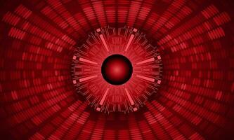 Modern Holographic Eye on Technology Background vector