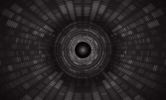 Modern Holographic Eye on Technology Background vector