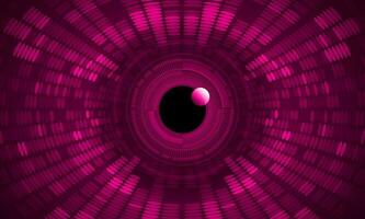 Modern Holographic Eye on Technology Background vector