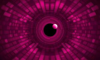 Modern Holographic Eye on Technology Background vector