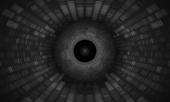 Modern Holographic Eye on Technology Background vector