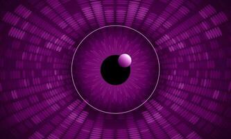 Modern Holographic Eye on Technology Background vector