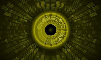 Modern Holographic Eye on Technology Background vector