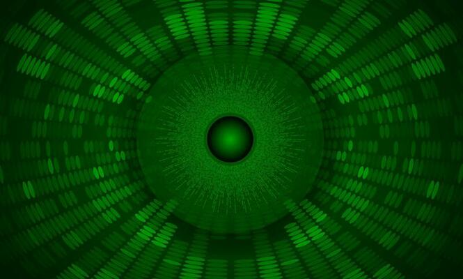 Modern Holographic Eye on Technology Background
