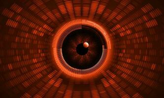 Modern Holographic Eye on Technology Background vector