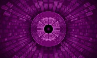 Modern Holographic Eye on Technology Background vector