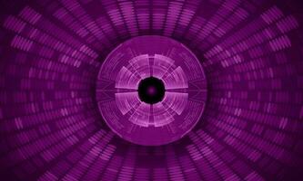 Modern Holographic Eye on Technology Background vector