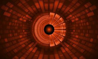 Modern Holographic Eye on Technology Background vector