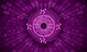 Modern Holographic Eye on Technology Background vector