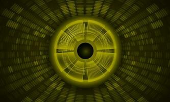 Modern Holographic Eye on Technology Background vector