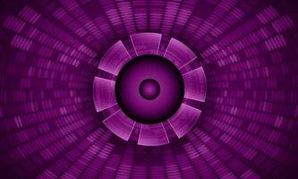 Modern Holographic Eye on Technology Background vector